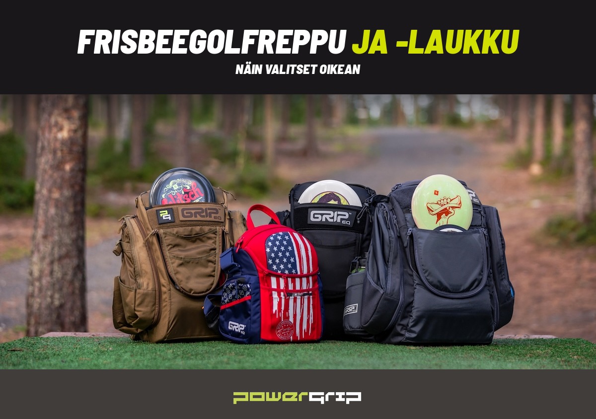 Frisbeegolfreppu ja -laukku: näin valitset oikean