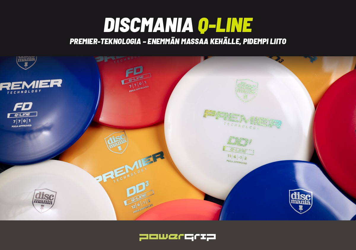 Discmania Q-Line eli Premier-muovi – mitä se on ja mille kiekoille sitä saa