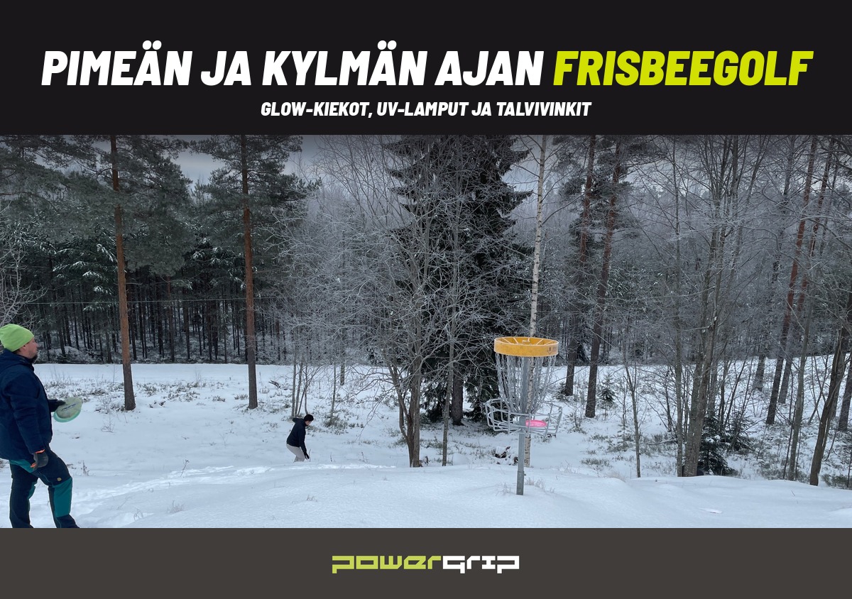 Pimeän ja kylmän ajan frisbeegolf: glow-kiekot, UV-lamput ja talvivinkit